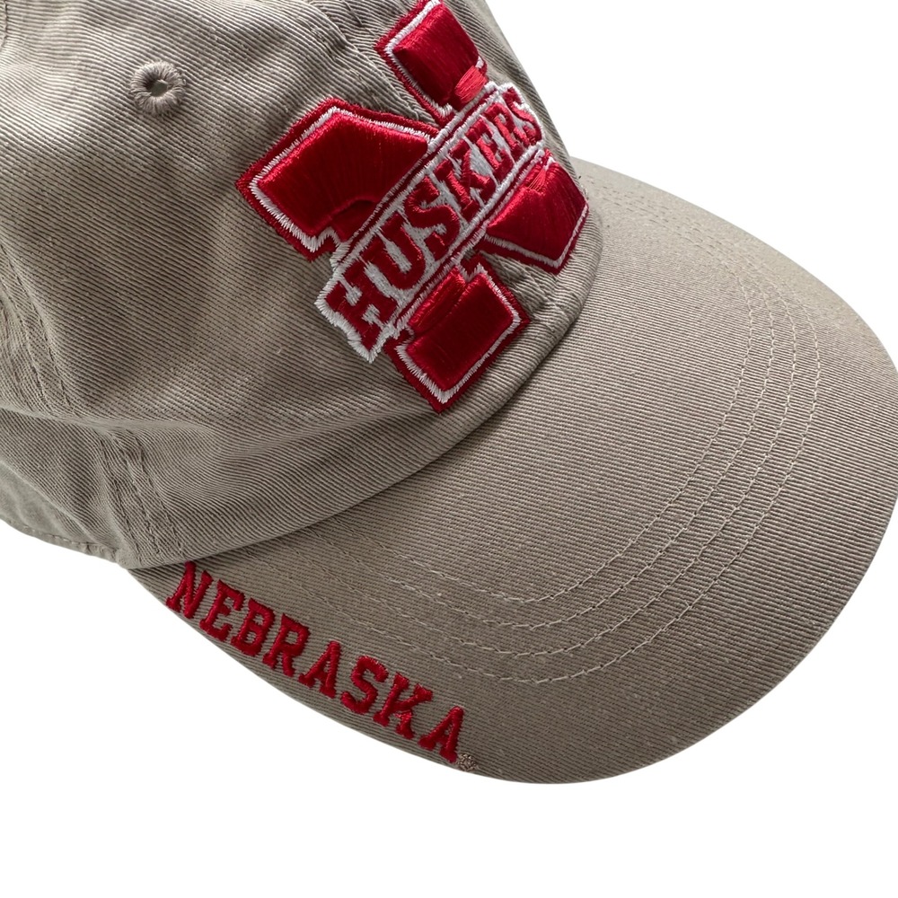 Vintage Russell‎ Athletic Nebraska Cornhuskers Hat Mens Tan Snapback Cap NCAA